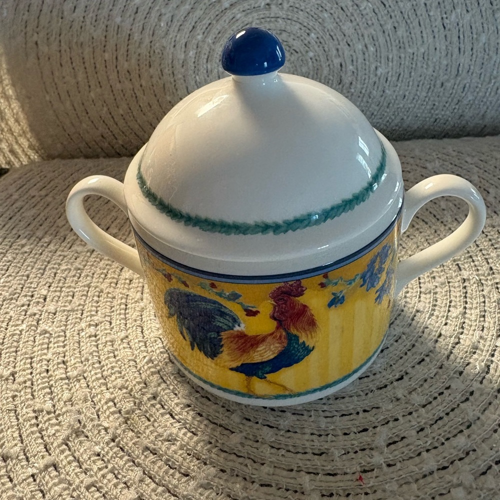 Fitz and Floyd Coq Du Village Covered Sugar Bowl